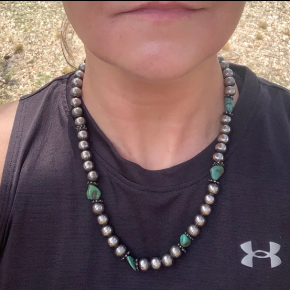 Navajo beads & Turquoise Necklace (knock off)